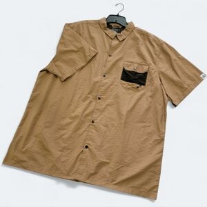 G-Net Short Sleeve Snap Button Shirt Black Mesh Pocket Mens Size XXL Performance